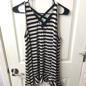 Brown and black striped tank